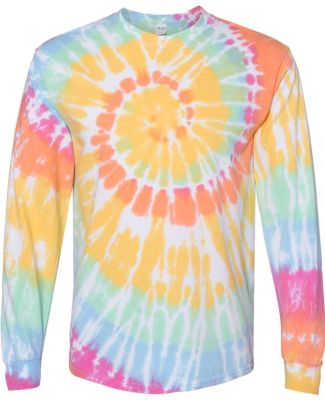 Dyenomite 240MS Spiral Tie Dye Long Sleeve in Aerial spiral