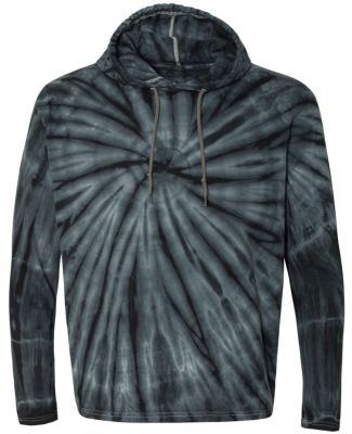 Dyenomite 430VR Tie-Dyed Hooded Pullover T-Shirt in Black