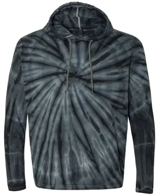 Dyenomite 430VR Tie-Dyed Hooded Pullover T-Shirt in Black