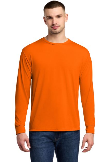 Jerzees 21MLR Dri-Power Sport Long Sleeve T-Shirt in Safety orange