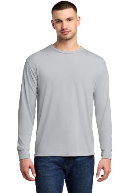 Jerzees 21MLR Dri-Power Sport Long Sleeve T-Shirt in Silver