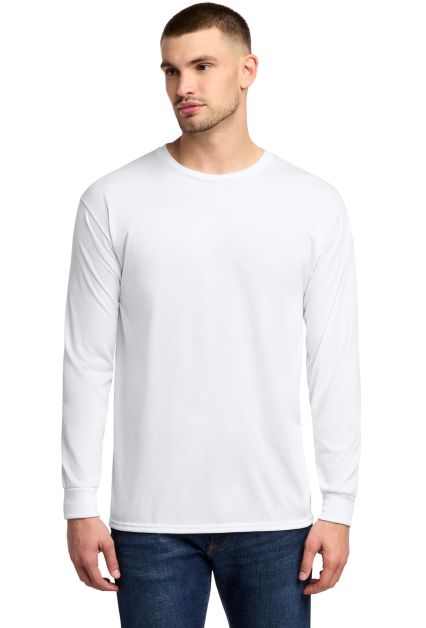 Jerzees 21MLR Dri-Power Sport Long Sleeve T-Shirt in White