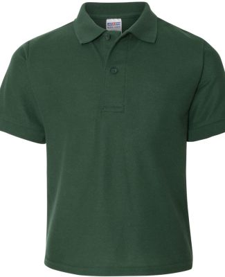 Jerzees 537YR Easy Care Youth Pique Sport Shirt Forest Green