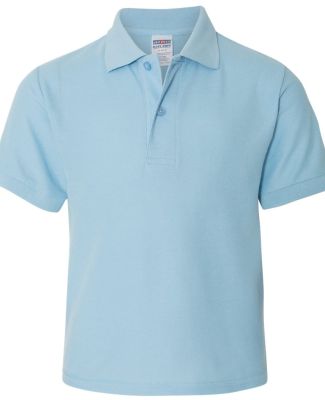 Jerzees 537YR Easy Care Youth Pique Sport Shirt Light Blue