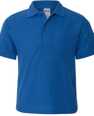 Jerzees 537YR Easy Care Youth Pique Sport Shirt Royal