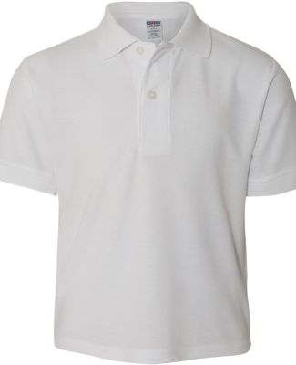 Jerzees 537YR Easy Care Youth Pique Sport Shirt White