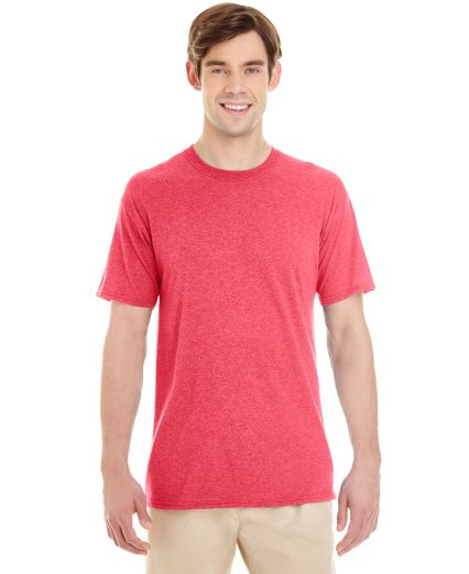 Jerzees 601MR Dri-Power Active Triblend T-Shirt in Fiery red heather