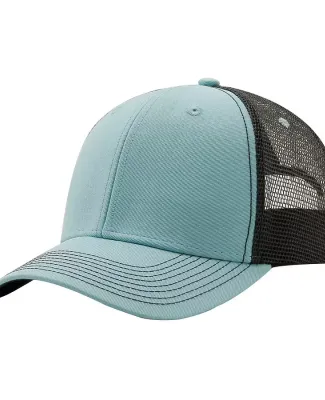 Ouray 50004/Contrast Stitch Mesh Trucker Hat Surf/Dark Grey