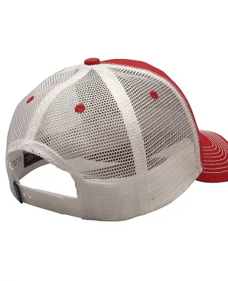 Ouray 50004/Contrast Stitch Mesh Trucker Hat Red/White (DISCONTINUED)