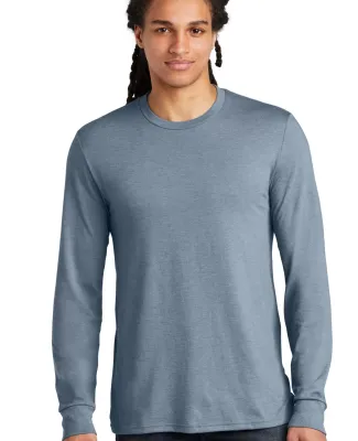 DM132 District Made Mens Perfect Tri Long Sleeve C in Flntbluhtr