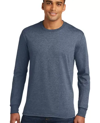 DM132 District Made Mens Perfect Tri Long Sleeve C in Navy frost