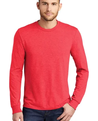 DM132 District Made Mens Perfect Tri Long Sleeve C in Red frost