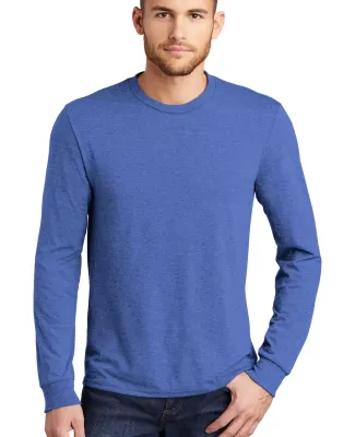 DM132 District Made Mens Perfect Tri Long Sleeve C in Royal frost