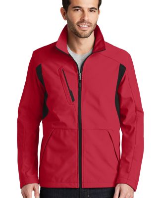 242 J336 Port Authority Back-Block Soft Shell Jack in Rich red/black