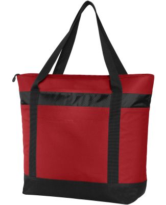 242 BG527 Port Authority Large Tote Cooler in Chili red/blk
