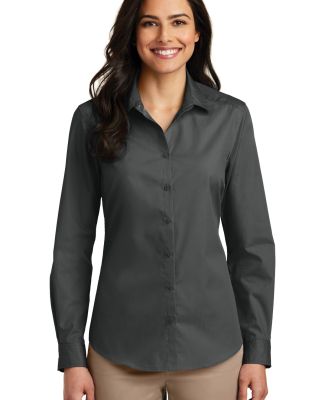 242 LW100 Port Authority Ladies Long Sleeve Carefr in Graphite