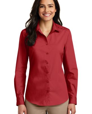 242 LW100 Port Authority Ladies Long Sleeve Carefr in Rich red