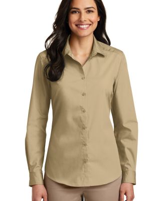 242 LW100 Port Authority Ladies Long Sleeve Carefr in Wheat