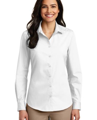 242 LW100 Port Authority Ladies Long Sleeve Carefr in White