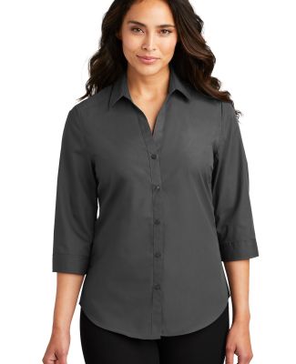 242 LW102 Port Authority Ladies 3/4-Sleeve Carefre in Graphite