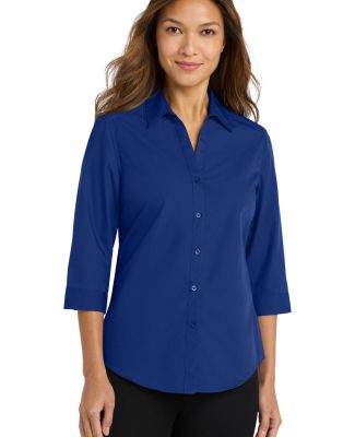 242 LW102 Port Authority Ladies 3/4-Sleeve Carefre in True royal