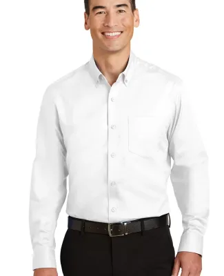 242 TS663 Port Authority Tall SuperPro Twill Shirt White