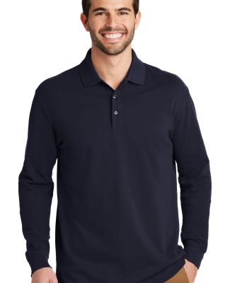 242 K8000LS Port Authority EZCotton Long Sleeve Po in Navy