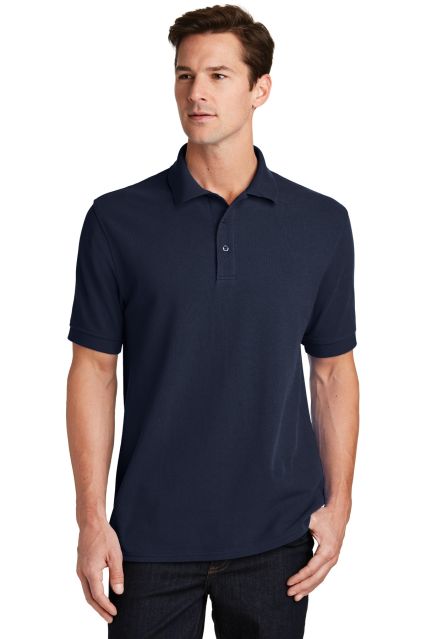 244 KP1500 Port & Company Ring Spun Pique Polo in Deep navy