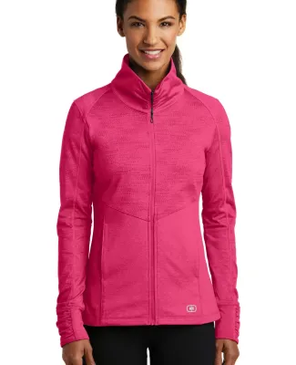 950 LOE702 OGIO ENDURANCE Ladies Sonar Full-Zip Pink Flare Hth