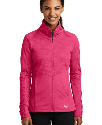 950 LOE702 OGIO ENDURANCE Ladies Sonar Full-Zip in Pink flare heather