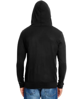 Anvil 6759 Triblend Hooded Full-Zip T-Shirt in Black