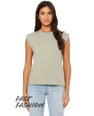 Bella Canvas 8804 Women's Flowy Muscle Tank with R HEATHER STONE