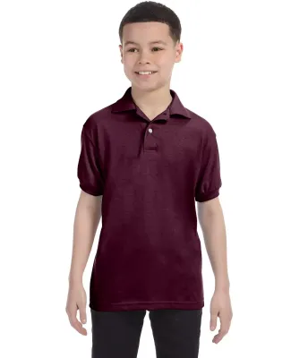 52 054Y Youth Ecosmart Jersey Polo Sport Shirt Maroon