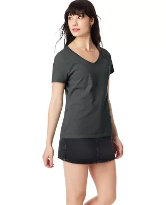 S04V Nano-T Women's V-Neck T-Shirt Charcoal Heather