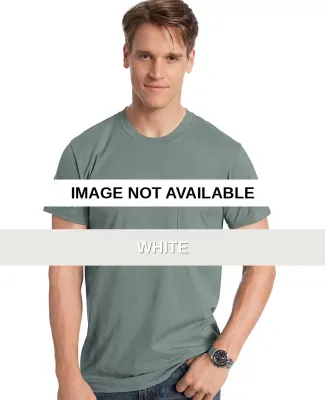 Hanes 498P Nano-T Pocket T-Shirt White