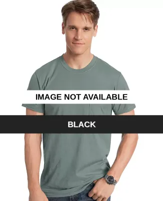 Hanes 498P Nano-T Pocket T-Shirt Black