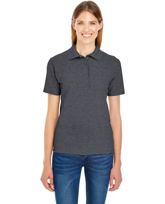 52 035P Women's X-Temp Pique Sport Shirt with Fres Charcoal Heather