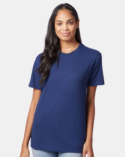 Hanes 42TB X-Temp Triblend T-Shirt with Fresh IQ o in Solid navy triblend