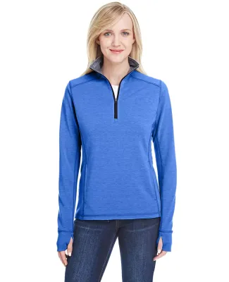 197 8433 Omega Stretch Terry Women's Quarter-Zip P in Royal triblend