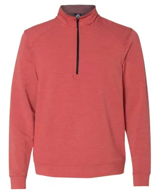 197 8434 Omega Stretch Terry Quarter-Zip Pullover in Red triblend
