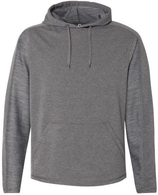 197 8435 Omega Stretch Terry Hooded Pullover Charcoal Triblend