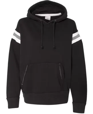 197 8847 Vintage Athletic Hooded Sweatshirt Black