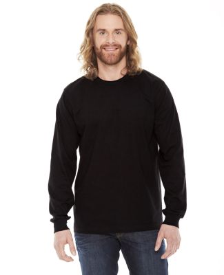 2007W Fine Jersey Long Sleeve T-Shirt in Black