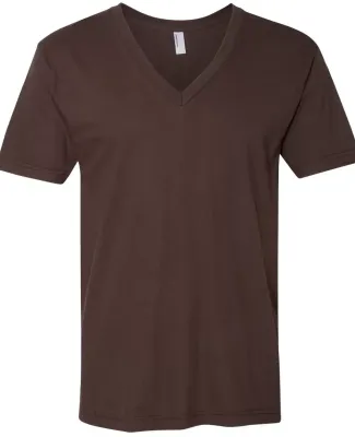 2456W Fine Jersey V-Neck T-Shirt BROWN