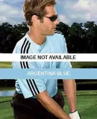 A72 adidas Golf Mens ClimaLite® 3-Stripes T-Shirt Argentina Blue