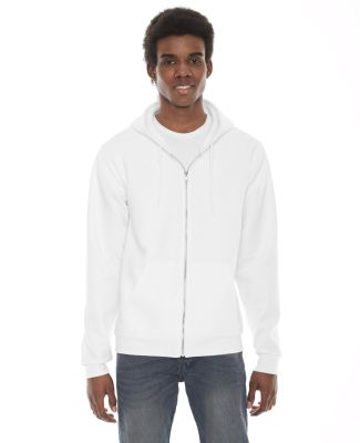 F497W Unisex Flex Fleece Zip Hoodie White