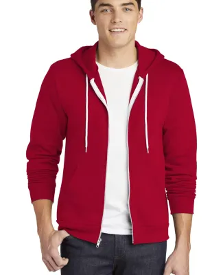 F497W Unisex Flex Fleece Zip Hoodie Red