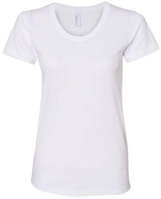 BB301W Ladies' Poly-Cotton Short-Sleeve Crewneck in White