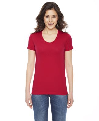 BB301W Ladies' Poly-Cotton Short-Sleeve Crewneck in Red