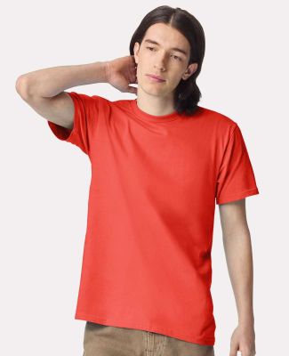 American Apparel 2001 Fine Jersey T-Shirt in Coral